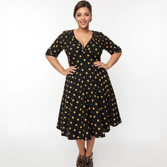 Retro Style Unique Vintage Dress Of The Month Club Casual Dress Plus Size Vintage  Retro Clothing